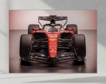 Arte mural de aluminio de Fórmula 1 de Charles Leclerc - Diseño de librea SF-2026