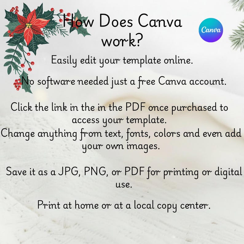 Editable Christmas Card Template | Modern Photo Christmas | Canva ...