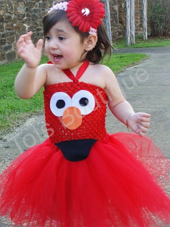 Items similar to Toddler Elmo Inspired Tutu Dress on Etsy
