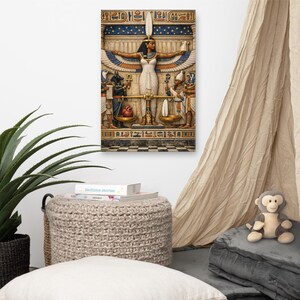 Ma’at – Goddess of Truth & Balance | Egyptian Justice Canvas Art