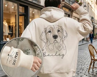 Personlig huvtröja med husdjursfoto, personlig huvtröja med hund/katt, personlig husdjurströja, present till pappa (hund/katt)