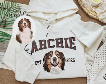 Personlig broderad hund- och katttröja • Husdjursporträtt • Personlig present