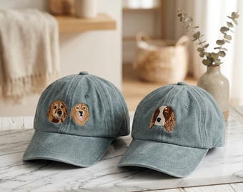 Personlig broderad mössa för husdjursporträtt från foto - anpassad hund-/kattmössa - present till husdjursägare