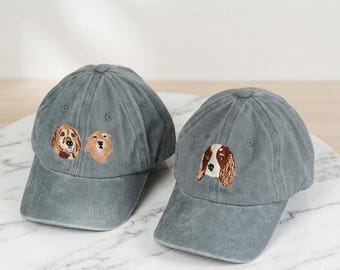 Personlig broderad husdjursmössa med foto – Anpassad hund-/kattkeps – Original present till djurälskare