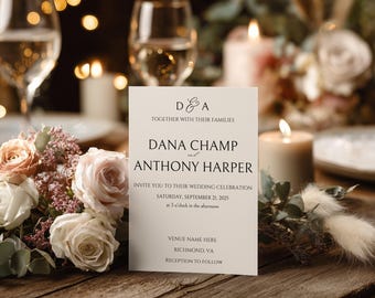 Minimalist Wedding Invitation Template