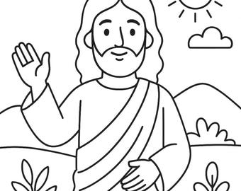 100+ Bible Coloring Pages for Kids, Christian Art (Digital Download - PDF)