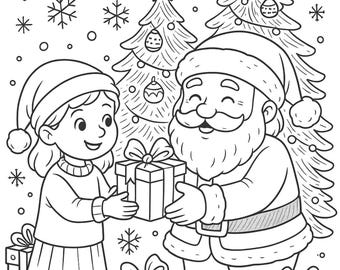 200+ Christmas Coloring Pages: Festive Kids Activity Book (Instant Download)