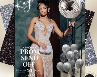 Prom Send Off Flyer| Prom Flyer Template| Prom invitations| Prom Save The Date| Prom Sendoff Invitation