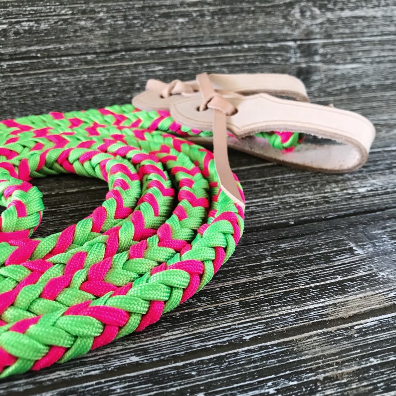 Paracord Round Roper Reins Handmade Custom