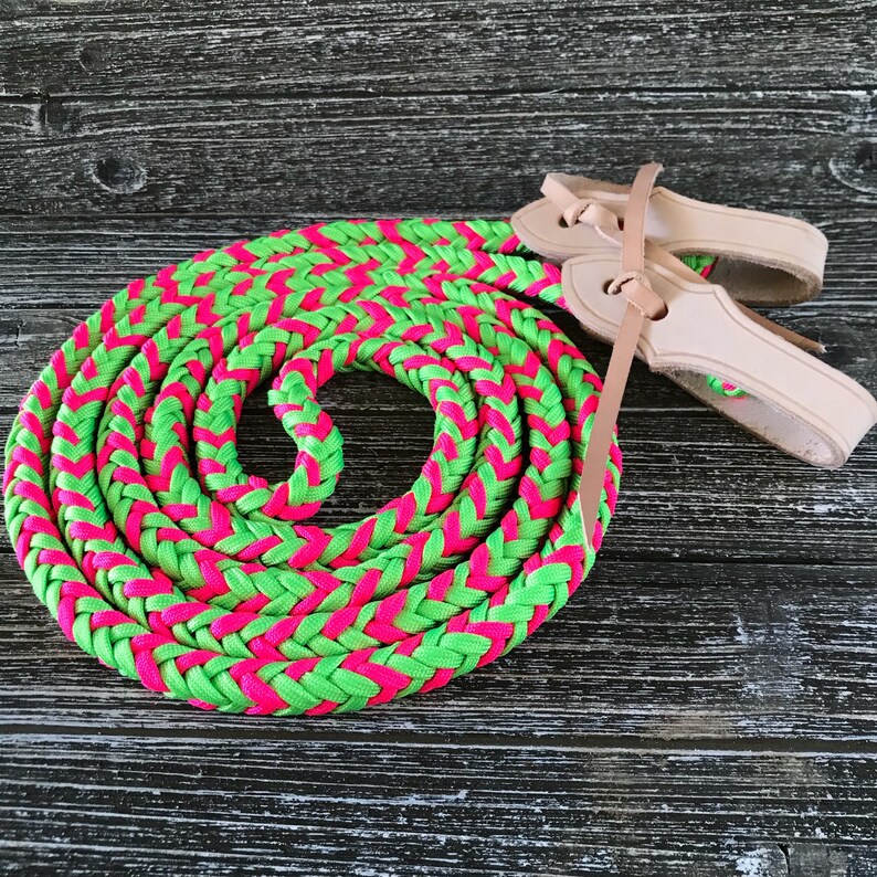 Paracord Round Roper Reins Handmade Custom