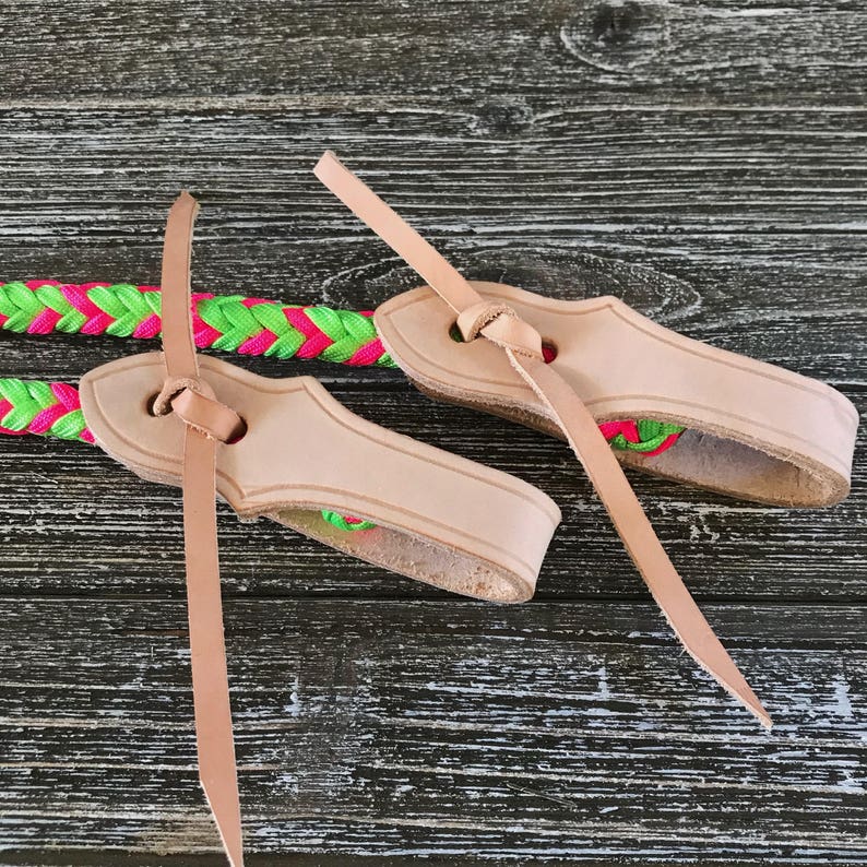 Paracord Round Roper Reins Handmade Custom