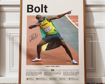 ウサイン・ボルト 伝説のスプリンター サイン入り写真 サインプリント