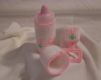 Pink Bottle Warmer and Rattle Set