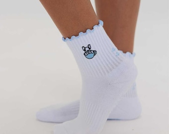 Frenchie Dog Lover Pilates Grip Socks | Non Slip Barre Yoga Socks