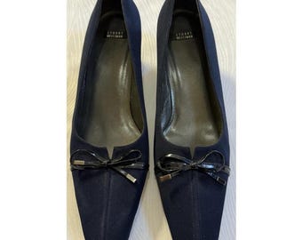 Escarpins à talons aiguilles en daim noir Stuart Weitzman vintage des années 90, pointure 8 m
