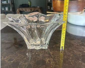 Mikasa Starburst Crystal Bowl 8 Point Star  Glass Centerpiece Decor VINTAGE 1990