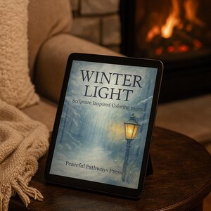 Winter Light— Scripture Inspired Coloring Pages| 30 Winter-Themed Christian Coloring Sheets | Printable Coloring Book for Adults