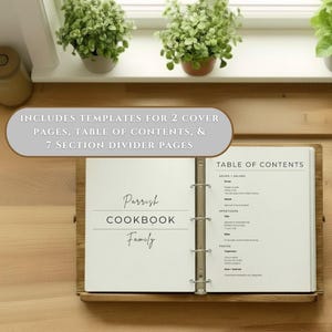Editable Recipe Book Kit | Custom Cookbook Canva Template | Printable & Digital Recipe Organizer | Instant Download image 2