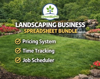 Landschafts-Business-Spreadsheet-Bundle - Preisgestaltung, Terminplanung und Zeitverfolgung