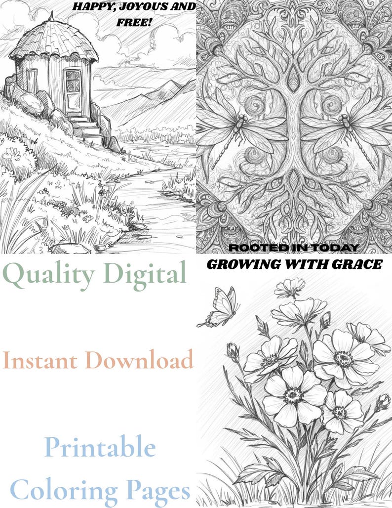 Color Pages Recovery Rocks Printable Recovery Bundle | Coloring Pages, Pause Pack & Bookmarks ...