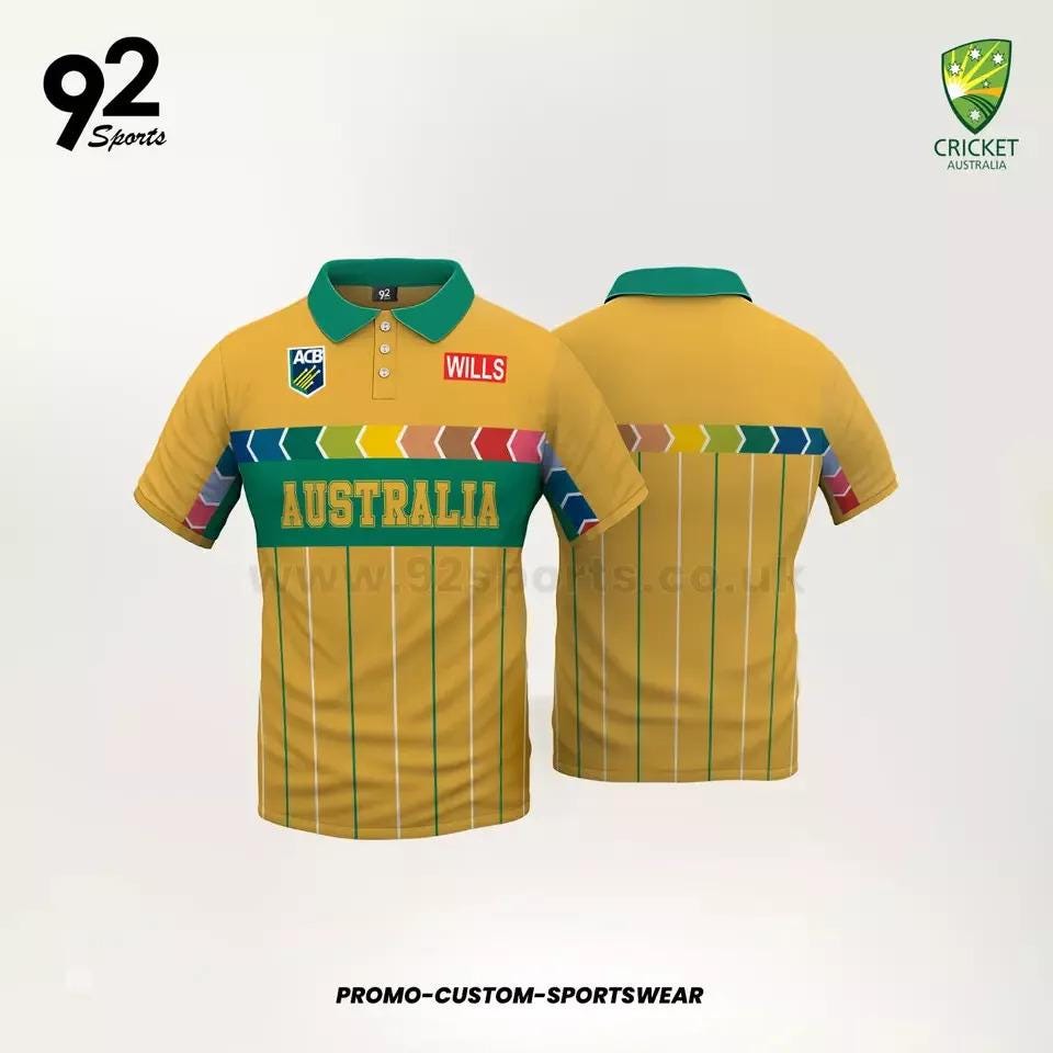 Chemise Vintage Cricket Coupe Du Monde Australie 2011 - Taille 2XL - Neuf Avec Étiquettes - Réplique Rétro
