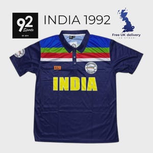 Maillot De Cricket Inde Taille S – Blanc, Manches Courtes, Fabriqué En Inde