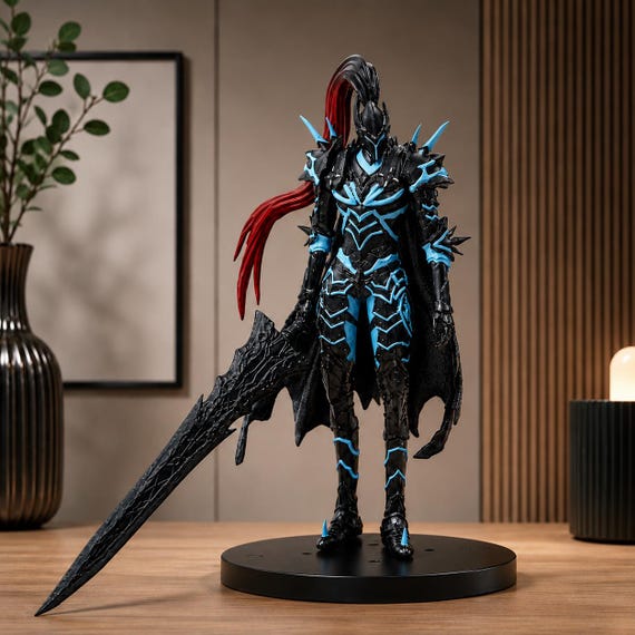 Figurine Anime Solo Leveling 21 cm (8.27”) – Sung Jinwoo / Knightmaster Yeglit – Statue PVC Collector