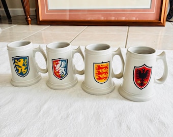 Set of Four Vintage Pfaltzgraff Beer Steins, Barware