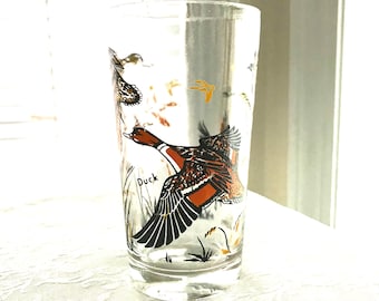 Vintage Flying Ducks, Fall, Autumn, Glass, Tumbler, Glassware