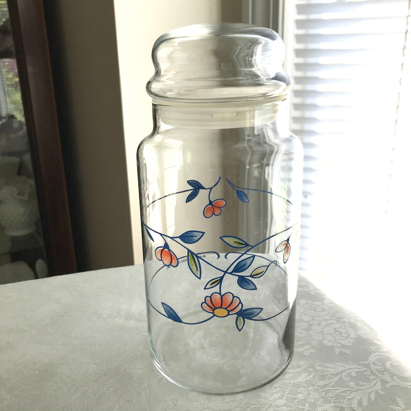 Vintage Princess House Heritage Blossom Jar Canister Etsy