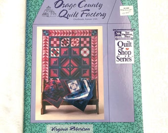 Soft Cover Book, Osage County Quilt Factory, By Virginia Robinson, Quilting, Quilt, Sew, Sewing Instructions, 1992