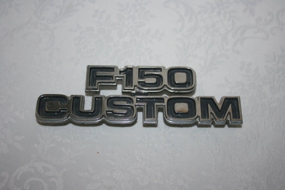 Vintage Industrial Ford Vehicle F 150 Custom Truck Name Badge Emblem Logo