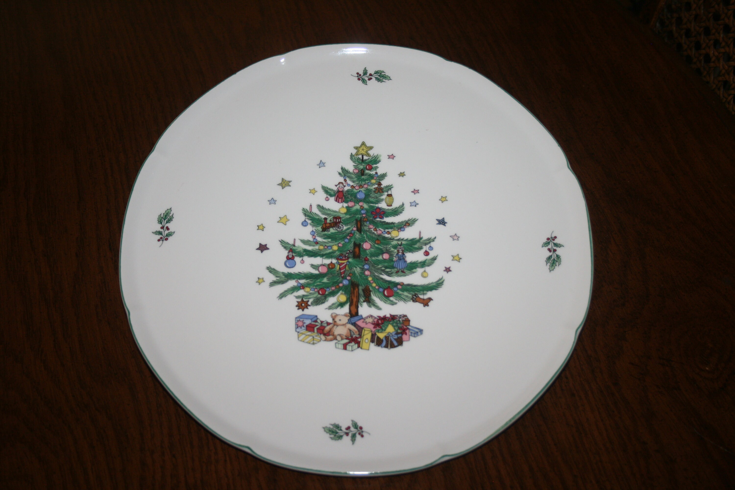 Vintage Nikko Christmastime Cake Plate and Candle Holder Etsy