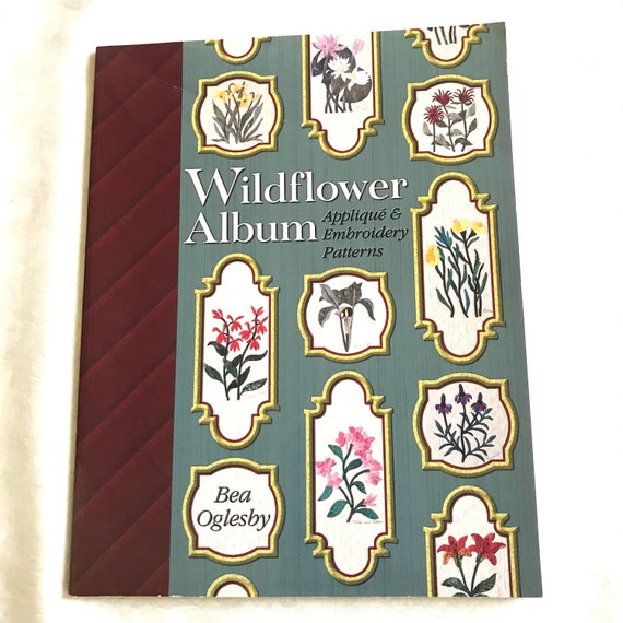 Soft Cover Book Wildflower Album Applique and Embroidery Etsy
