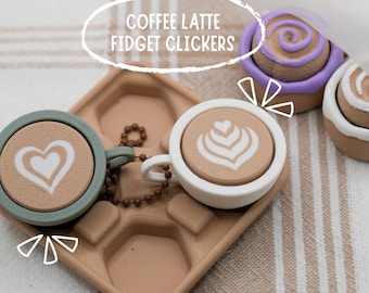 Latte Fidget Clickers & Charms