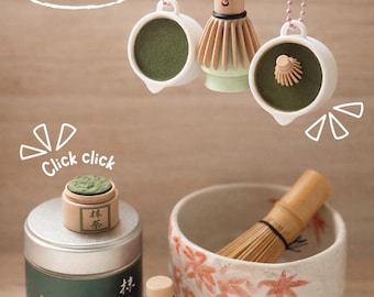 Matcha fidget clicker & keychain