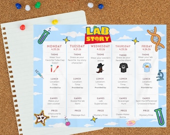 Labverhaal / Schema labweek / Vieringsschema medisch laboratoriumprofessionals