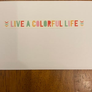 Live a colorful life Washi tape