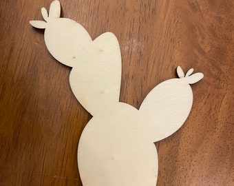 Unfinished cactus wood cut out