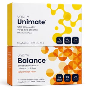 Unicity Unimate Lemon & Balance Orange Drink Mix Bundle (Dietary Supplement)