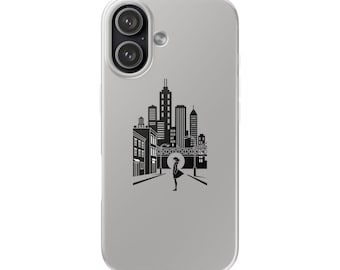 City Silhouette Dancing Figure Phone Case