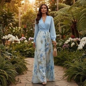 long blue sparkly dress Shim BLUE Evening Dress main image 0