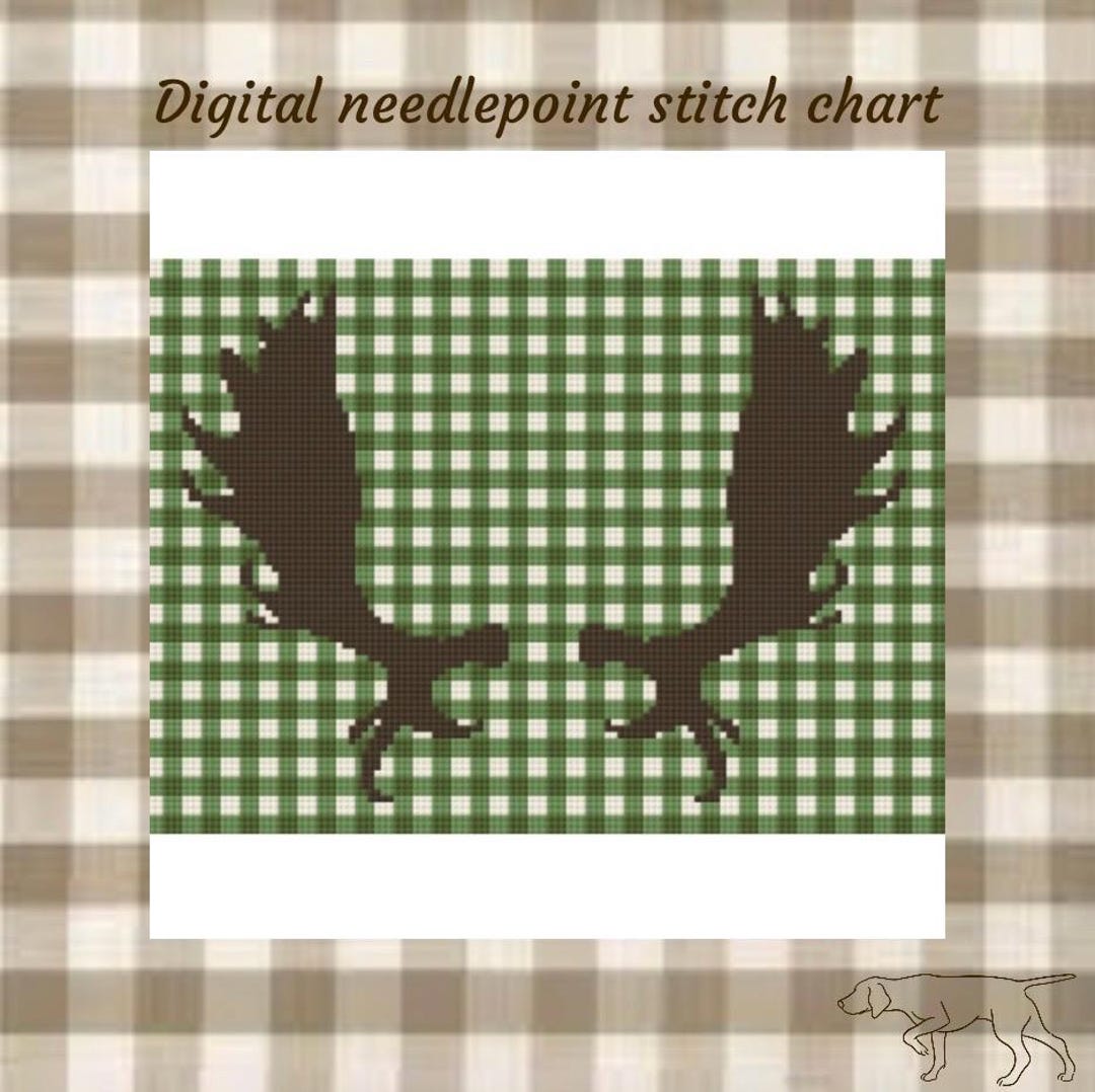 Moose Antler Needlepoint Chart - Etsy