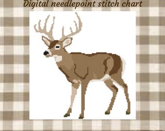 Buck digital needlepoint chart