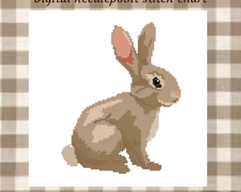 Bunny digital needlepoint chart