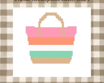 Beach bag needlepoint chart