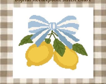 Lemon needlepoint chart