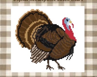 Turkey needlepoint chart