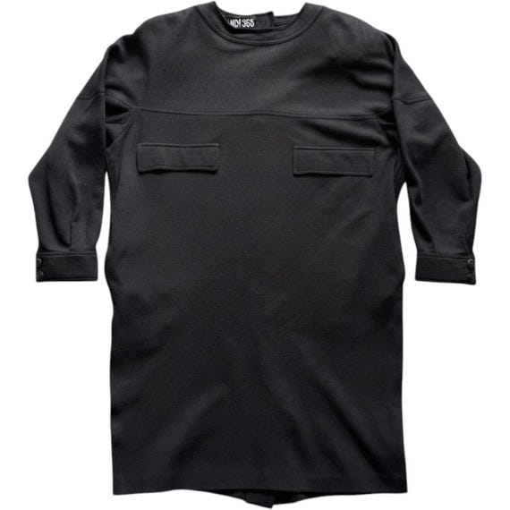 Fendi, Fendi 365 Dress Women 40 Black Wool Vintage Long Sleeve Utility Mini Made Italy