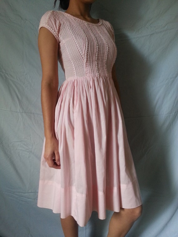 1950's Betty Barclay Pink Summer Dress